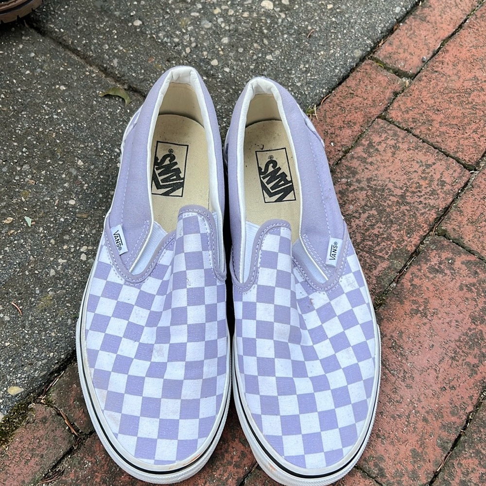 Lavender Checkered Vans